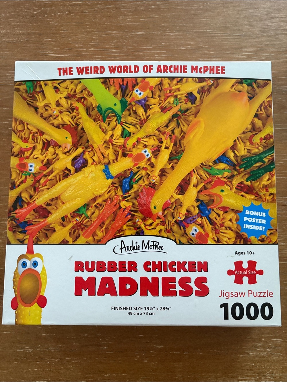 Archie McPhee Rubber Chicken Madness Puzzle - Yellow